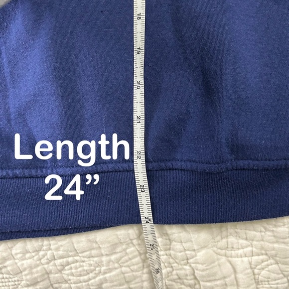 Women’s Rebecca Malone Petite Navy Woodland Creatures Sweatshirt Size Petite Lg - Picture 7 of 8